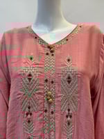 جلابية لنن خفيفة مطرزة RR2431