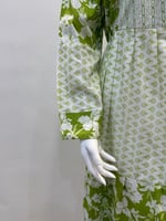 جلابية خضراء هندي كشميري مع شال Z930