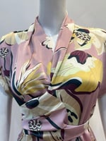 فستان سهرة حرير قصير مشجر نص كم ng002