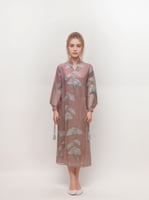 جلابية واسعة نسائي ميدي برباط مطرزة dc499