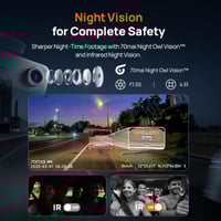 داش كام 70mai T800E 4K | ثلاثية القنوات (3CH) | تح...