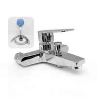 خلاط حمام مع دش يدوي - لون كروم