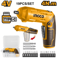 مفك بطارية شحن 4 فولت مع لقم فك وربط متعددة الاستخ...