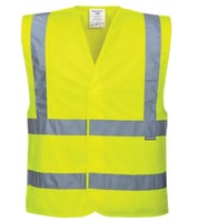 سترة سلامة عاكسة عالية الوضوح (برتقالي - اصفر )