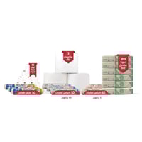 مجموعة المنزل - ( مناديل وجه + اكياس قمامه + سفر ط...