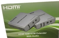 جهاز HDMI Extender ‏4K لمسافة 60 متر مع دعم KVM وا...