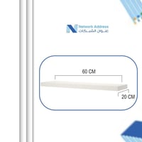 رف خشبي عائم لديكور الحائط من توريكس، بلون أبيض 60...