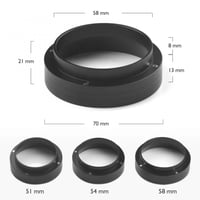 حلقة توزيع رينق قهوة المنيوم مع مغناطيس - اسود | R...