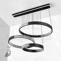 ثريا مودرن ليد 3 طبقات اسود - دائري