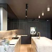 كشاف سكة المنيوم اسود نحيف