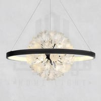 ثريا مودرن ليد دائرية 80 سم اسود