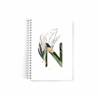 N letter A5 Spiral notebook for school or business...