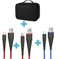 عرض 3 كيابل + شنطة تخزين