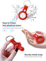 غطاء حافظة من السيليكون لجهاز Apple AirTag الواقي...