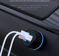 شاحن سيارة 42 واط من ديفيل مخرجين PD+ USB