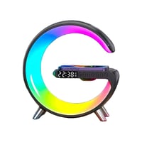 منصة شحن لاسلكي متعدد الوظائف 4 في 1 - اضاءة + مكب...