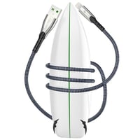 كيبل ايفون قماش سبارك بيري بطول 1.2 متر وقوة 2.4 أ...