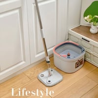 ممسحة ارضيات ذكية مع دلو يعمل بالتجفيف والعصر الات...