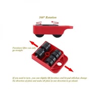 مجموعة ادوات نقل ورفع الاثاث الثقيل باسطوانة واربع...