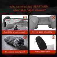 مجموعة واقيات اصابع مضادة للتعرق، قفازات ابهام مصن...