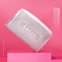 حقيبة مكياج ( رمادي ) المقاس: 17x7x11 سم