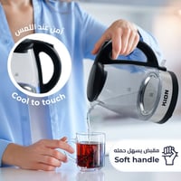 غلاية كهربائية زجاج كيون 1.7 لتر ، 1700 واط