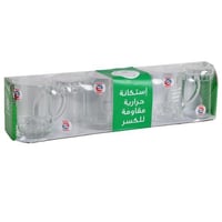 بيالة شاي زجاج 6حبة مقاومة للكسر