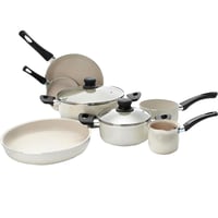 طقم قدور طبخ ترست غير لاصق 10 قطع المنيوم