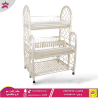 شبك صحون بلاستيك 3دور لؤلؤي