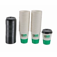 اكواب ورقية 12 أونز بغطاء