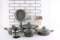 طقم قدور جرانيت هوم برو 21قطعة