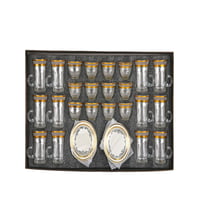 طقم فناجيل قهوة وبيالات شاي مع الصحون 36 قطعة