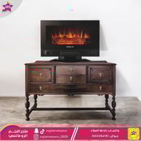 دفاية كهربائية ريبون بشاشة لهب مع ريموت - 1800 واط