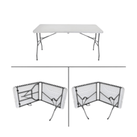 طاولة فايبر مستطيلة قابلة للطي وسط