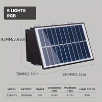 انارة جدارية 3 لون طاقة شمسية