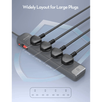 توصيلة راف باور 4 منافذ بقوة 3150 واط - رمادي