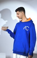 بلوفر أزرق اوفر سايز