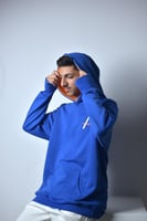 بلوفر أزرق اوفر سايز