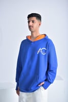 بلوفر أزرق اوفر سايز