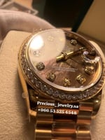 ساعه لادي دي جست من روليكس صدف غامق و فل دايموند ي...