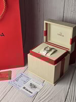 ساعه أوميغا فل دايموند صدف طبيعي و ستيل فل دايموند...