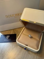 خاتم بوشرون مقاس 6 US ذهب ابيض