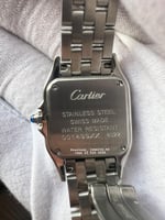 ساعه بانثر ستيل سيلفر مع الماس