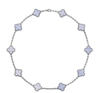 عقد 10 وردات فينتيج الهامبرا حجر Chalcedony