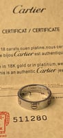 خاتم كارتييه لوف الوسط فضة رجالي