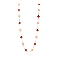 عقد 20 وردة فينتيج الهامبرا ذهب و Carnelian من فان...