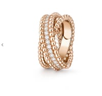 خاتم Perlée diamonds duo من فان كليف