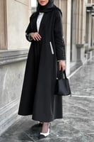 عباية بجيب جانبي قصة كوت نص كلوش