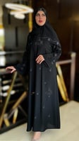 عباية سوداء مطرزة هاري كامل العباية