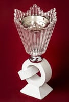 مبخره فاخرة - ابيض مع فضي